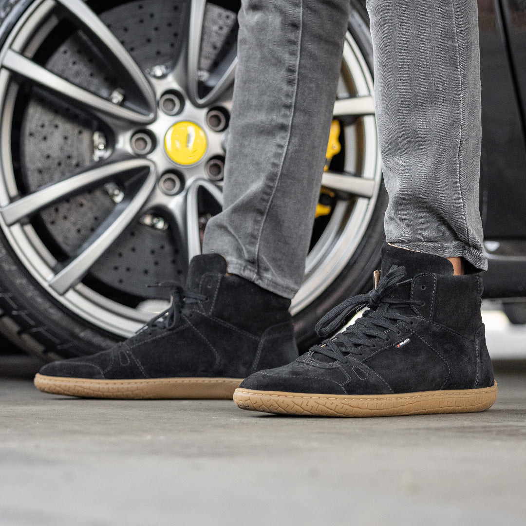Men's Suede Apex High Top Sneaker - Charcoal – Piloti