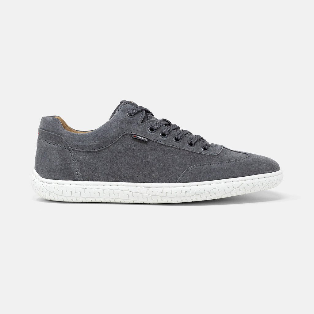 Men's Suede Shift Driving Sneaker - Charcoal (White Sole) – Piloti